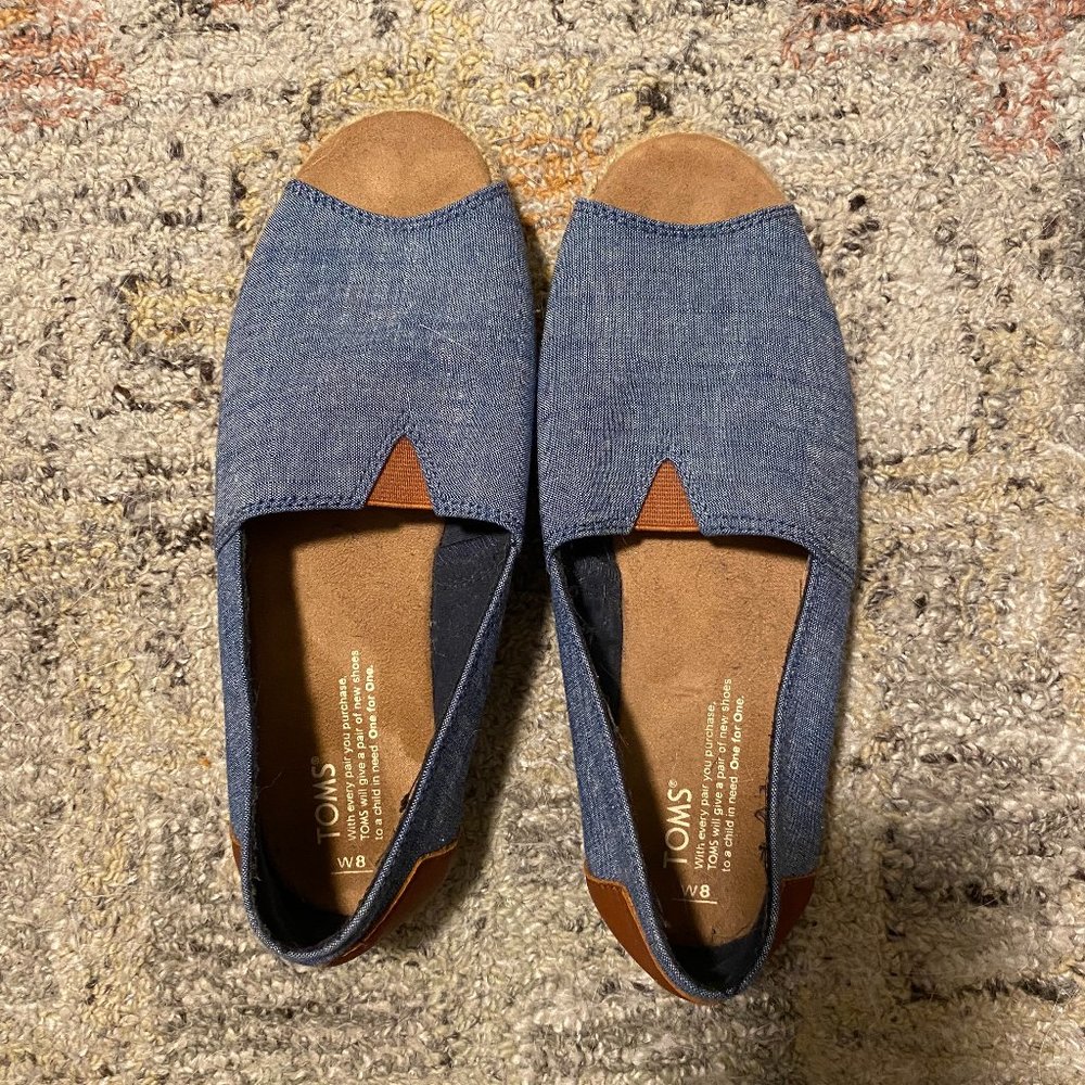TOMS Open Toe Espadrilles